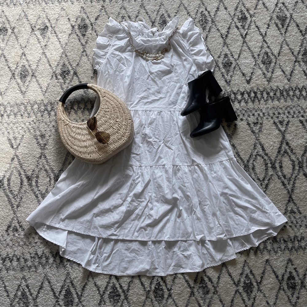 No Brand Large ruffle tiered dress